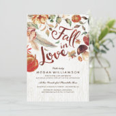 Herfst in liefde herfst oogst pompoen Baby shower Kaart (Staand voorkant)