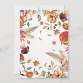 Herfst in liefde herfst oogst pompoen Baby shower Kaart (Achterkant)