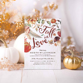 Herfst in liefde herfst oogst pompoen Baby shower Kaart