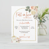 Herfst in liefde herfst oogst pompoen Baby shower Kaart (Staand voorkant)