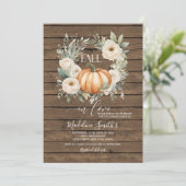 Herfst in liefde herfst Oranje bloemen verlovingsf Kaart (Staand voorkant)