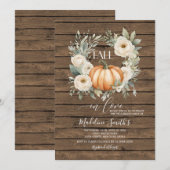 Herfst in liefde herfst Oranje bloemen verlovingsf Kaart (Voorkant / Achterkant)