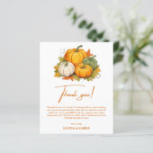 Herfst in Liefde Herfst Pompoen bruiloft Bedankt C (Staand voorkant)