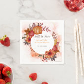 Herfst in liefde herfst pompoen bruiloft receptie servet (Insitu)