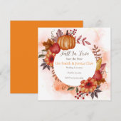 Herfst in liefde herfst pompoen bruiloft Verloving Save The Date (Voorkant / Achterkant)