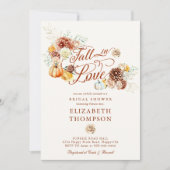 Herfst in liefde herfst pompoen gouden Vrijgezelle Kaart (Voorkant)