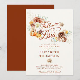 Herfst in liefde herfst pompoen gouden Vrijgezelle Kaart