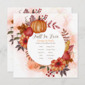 Herfst in Liefde Herfst Pompoen Trouwprogramma Programmakaart (Voorkant / Achterkant)