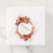 Herfst in Liefde Herfst Pompoen Trouwtafel Nummer Bedankjes Labels (In situ)