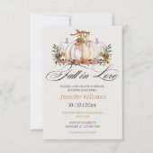 Herfst in Liefde, Herfst pompoen Vrijgezellenfeest Kaart (Voorkant)