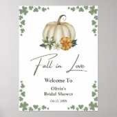 Herfst in Liefde Herfst Pompoen Vrijgezellenfeest Poster (Voorkant)