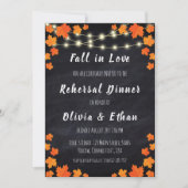 herfst in liefde herfst repetitie dineruitnodiging kaart (Voorkant)