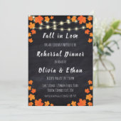 herfst in liefde herfst repetitie dineruitnodiging kaart (Staand voorkant)