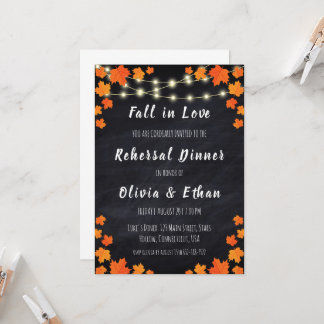 herfst in liefde herfst repetitie dineruitnodiging kaart