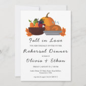 herfst in liefde herfst repetitie dineruitnodiging kaart (Voorkant)