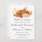 herfst in liefde herfst repetitie dineruitnodiging kaart (Voorkant)