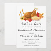 herfst in liefde herfst repetitie dineruitnodiging kaart (Voorkant / Achterkant)