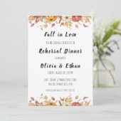 herfst in liefde herfst repetitie dineruitnodiging kaart (Staand voorkant)