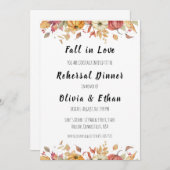 herfst in liefde herfst repetitie dineruitnodiging kaart (Voorkant / Achterkant)