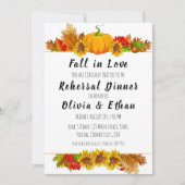 herfst in liefde herfst repetitie dineruitnodiging kaart (Voorkant)