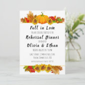 herfst in liefde herfst repetitie dineruitnodiging kaart (Staand voorkant)