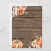 Herfst in liefde herfst rustiek hout met Baby show Kaart (Achterkant)