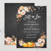 Herfst in liefde herfst rustieke bloemen bruiloft kaart (Voorkant / Achterkant)