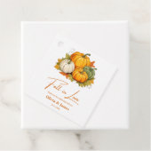 Herfst in Liefde Herfst Rustieke Pompoen bruiloft Bedankjes Labels (In situ)