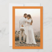 Herfst in Liefde Herfst Rustieke Pompoen Foto Wedd Save The Date (Achterkant)