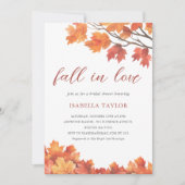 Herfst in liefde | Herfst Tree bruidsdouche uitnod Kaart (Voorkant)