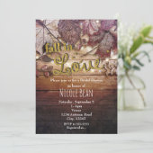 HERFST IN LIEFDE Herfst verlaat rustiek Vrijgezell Kaart (Staand voorkant)