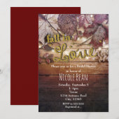 HERFST IN LIEFDE Herfst verlaat rustiek Vrijgezell Kaart (Voorkant / Achterkant)