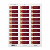 Herfst in liefde, herfst verlaat trouwadres etiket (Full Sheet)