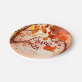 HERFST IN LIEFDE Herfst Vrijgezellenfeest Elke Eve Papieren Bordje (Gekanteld)