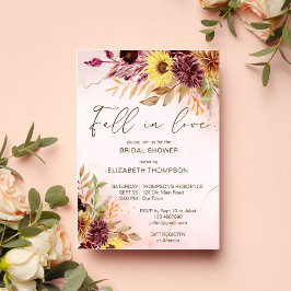 Herfst in liefde herfst vrijgezellenfeest uitnodig kaart