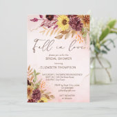 Herfst in liefde herfst vrijgezellenfeest uitnodig kaart (Staand voorkant)