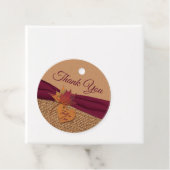 Herfst in liefde, herfstbladeren, jute bruiloft bedankjes labels (In situ)