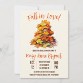 Herfst in liefde, herfstbladeren, Vrijgezellenfees Kaart (Voorkant)