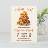 Herfst in liefde, herfstbladeren, Vrijgezellenfees Kaart (Staand voorkant)