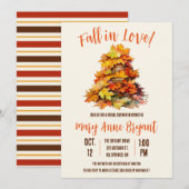 Herfst in liefde, herfstbladeren, Vrijgezellenfees Kaart (Voorkant / Achterkant)