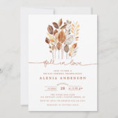 Herfst in liefde herfstbladeren Vrijgezellenfeest Kaart (Voorkant)