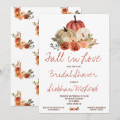 Herfst in liefde, herfstpompoen bloemig Vrijgezell Kaart (Voorkant / Achterkant)