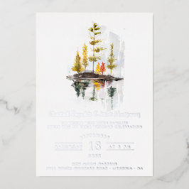 Herfst in Liefde | Herfstweddenschap in Rustic Folie Uitnodiging