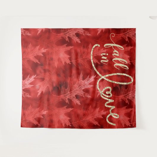 Herfst in liefde in het najaar | Achtergrond rode Wandkleed (Voorkant (horizontaal))