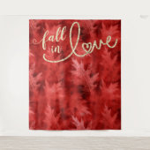 Herfst in liefde in het najaar | Achtergrond rode Wandkleed (Voorkant)