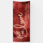 Herfst in liefde in het najaar | Apple Red Vrijgez Spandoek (Verticaal)