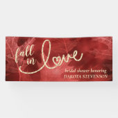 Herfst in liefde in het najaar | Apple Red Vrijgez Spandoek (Horizontaal)