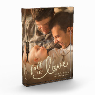 Herfst in liefde in het najaar Baby adoptietoesl Fotoblokken