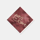 Herfst in liefde in het najaar | Deep Burgundy Mar Servet (Hoek)