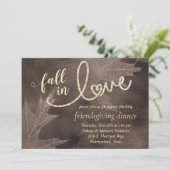 Herfst in liefde in het najaar | Elegant Friendsgi Kaart (Staand voorkant)